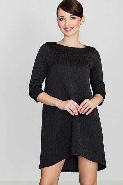 Czarna sukienka asymetryczna