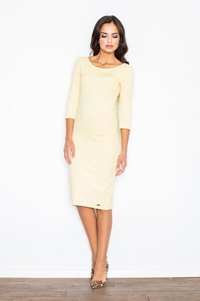 Żółta sukienka z odkrytymi plecami