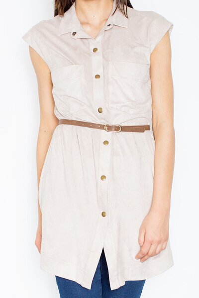 Sukienko-tunika w beżowym kolorze