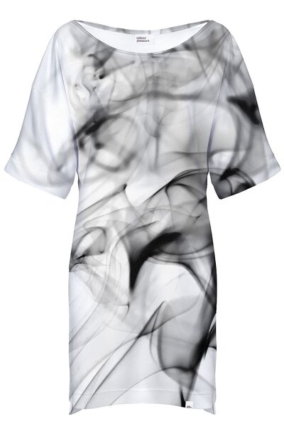 Biało-czarna sukienka midi