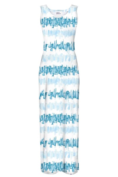 Błękitna sukienka maxi