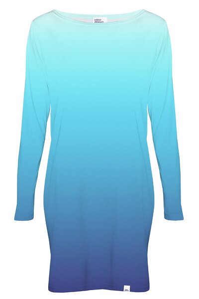 Niebiesko-szafirowa sukienka