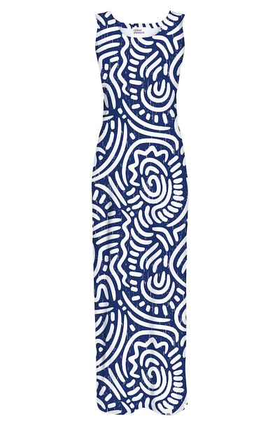 Wzorzysta sukienka maxi