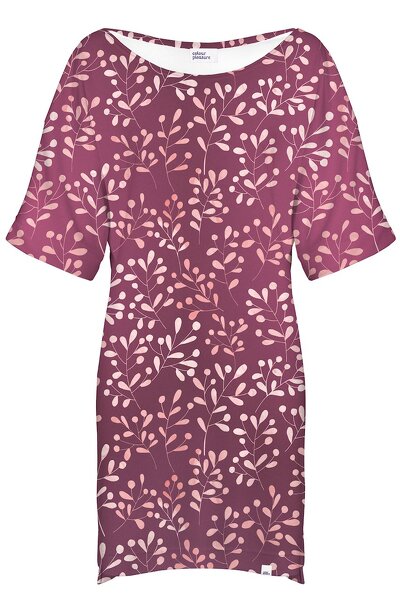 Czerwona sukienka ze wzorem