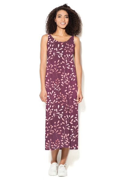 Bordowa sukienka o długości maxi