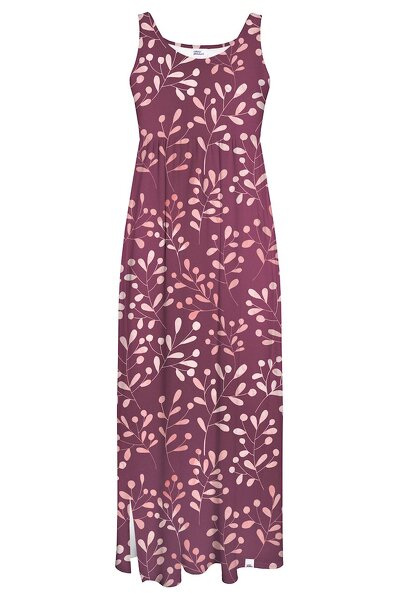 Bordowa sukienka o długości maxi