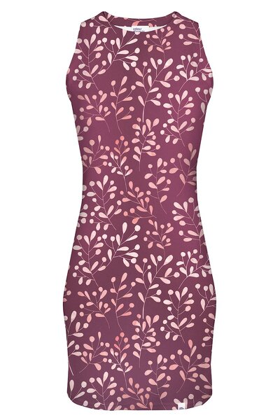 Bordowa sukienka mini