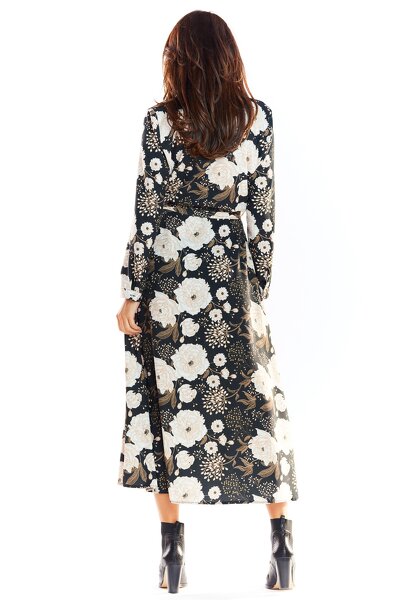 Brązowa koszulowa sukienka zapinana na guziki