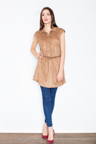 Sukienko-tunika w brązowym kolorze