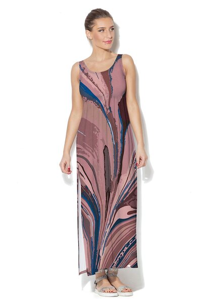 Ciemno pastelowa sukienka na ramiączkach