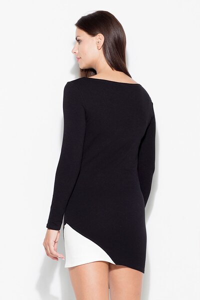 Czarna sukienka asymetryczna