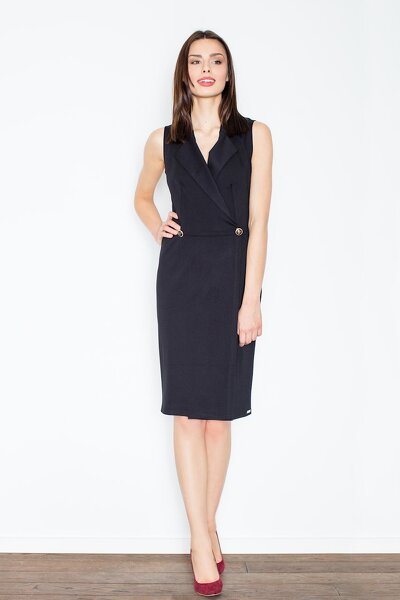 Żakietowa sukienka w czarnym kolorze