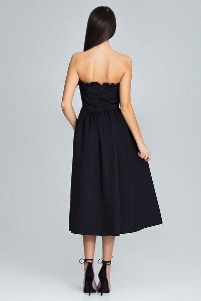 Czarna sukienka 7/8 bez rękawów