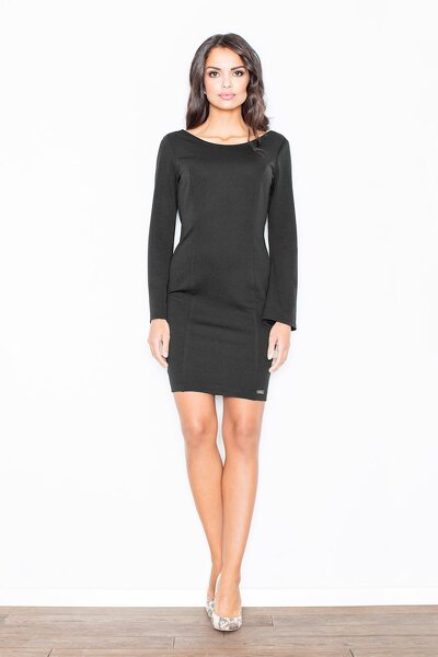 Sukienka z odkrytymi plecami  w czarnym kolorze