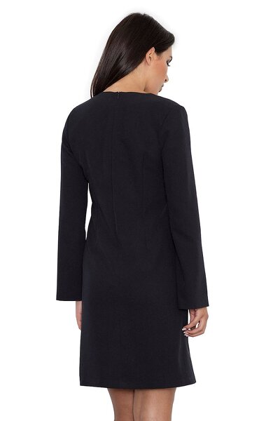 Sukienka z dekoltem w serek w czarnym kolorze