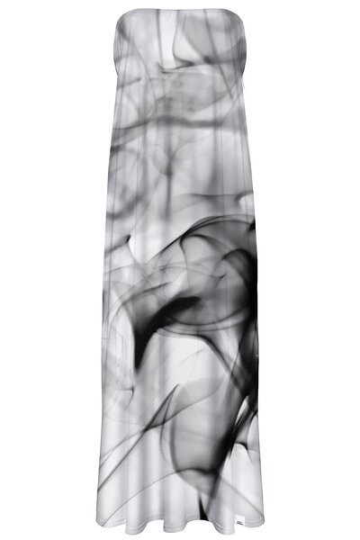 Czarno-biała sukienka maxi