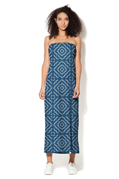 Niebieska sukienka maxi