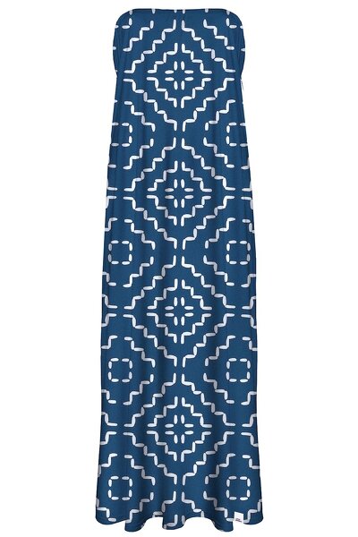 Niebieska sukienka maxi