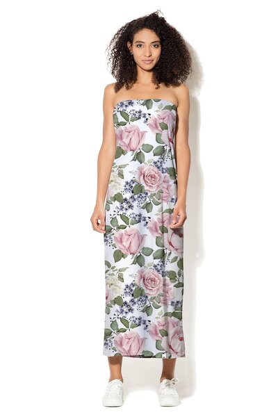 Długa sukienka w kwiatowy wzór