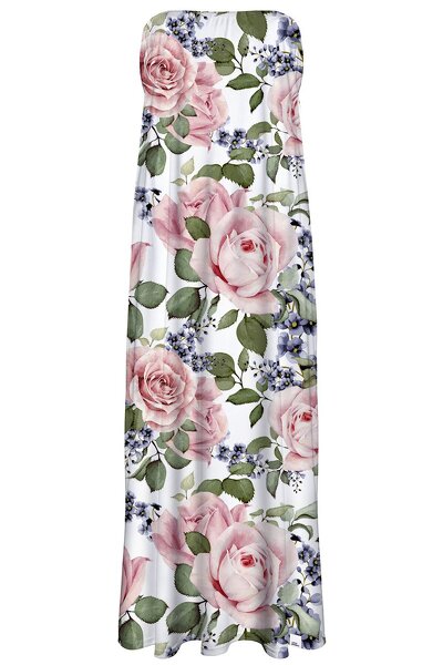 Długa sukienka w kwiatowy wzór