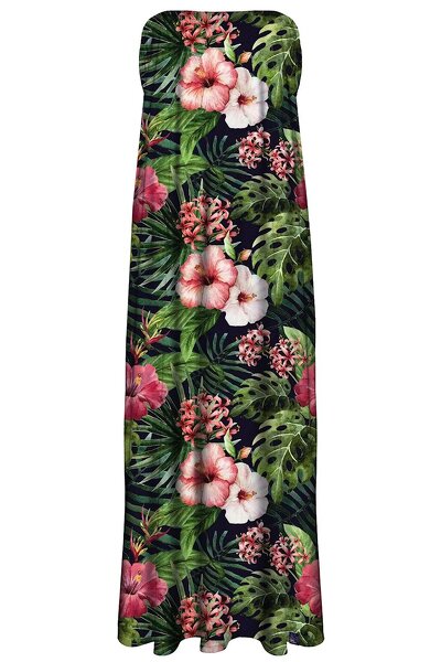 Zielona sukienka w kwiaty