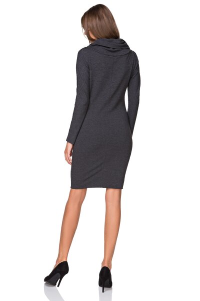 Ciemnoszara sukienka z kominem