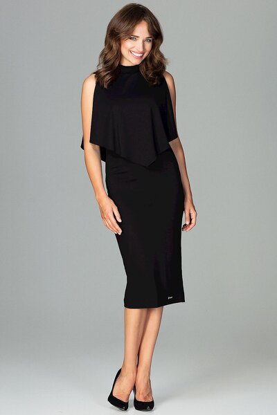 Sukienka z rozcięciem z tyłu w kolorze czarnym