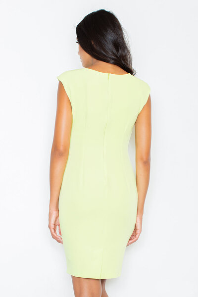 Dopasowana sukienka w kolorze limonki