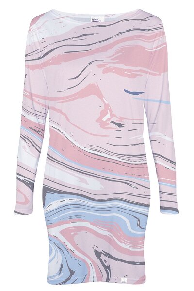 Sukienka mini w pastelowych barwach