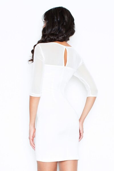 Dopasowana sukienka mini w kolorze ecru