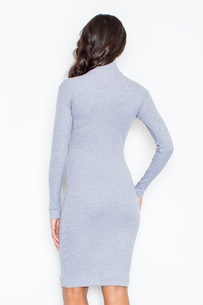 Szara sukienka z półgolfem