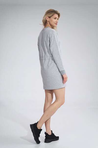 Dresowa sukienka mini w szarym kolorze