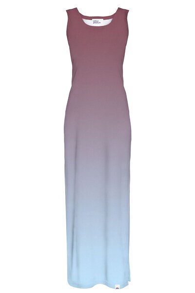 Dwukolorowa sukienka maxi