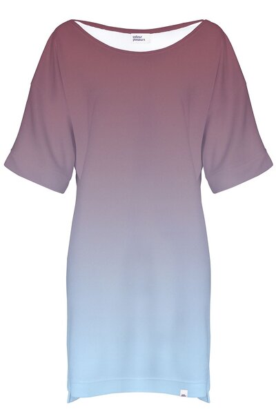 Dwukolorowa sukienka midi