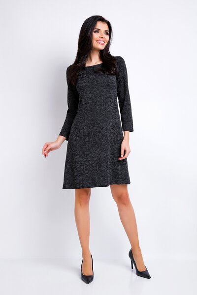 Dzianinowa sukienka mini w grafitowym kolorze