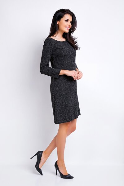 Dzianinowa sukienka mini w grafitowym kolorze