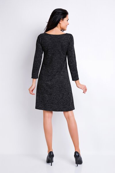 Dzianinowa sukienka mini w grafitowym kolorze