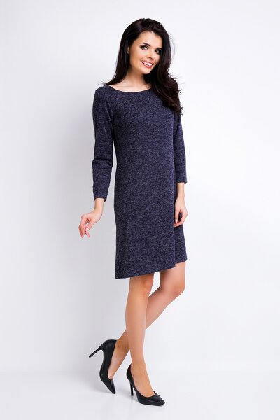 Dzianinowa sukienka mini w granatowym kolorze