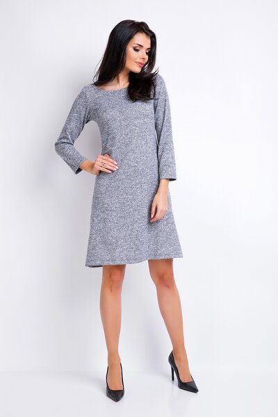Dzianinowa sukienka mini w szarym kolorze