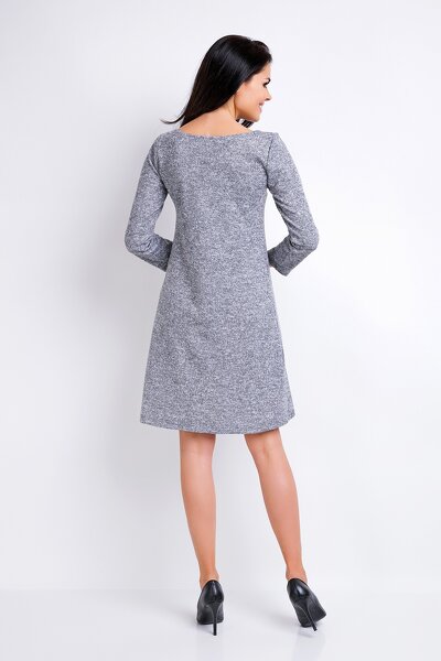 Dzianinowa sukienka mini w szarym kolorze
