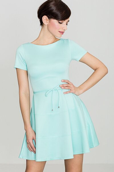 Sukienka mini wiązana w pasie w kolorze mięty