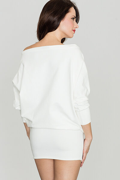 Sukienka typu nietoperz w kolorze ecru