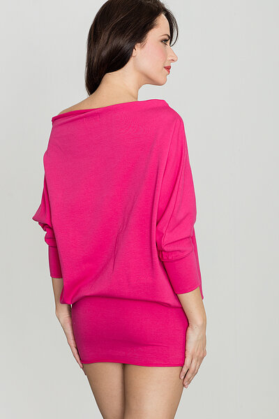 Sukienka typu nietoperz w kolorze fuksji