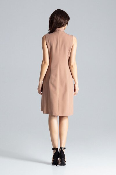 Brązowa kopertowa sukienka