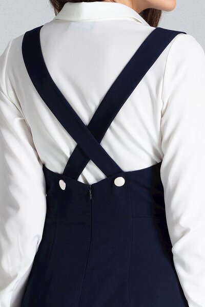 Granatowa sukienka z odkrytymi plecami