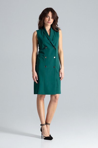 Kopertowa sukienka w kolorze zielonym