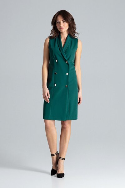 Kopertowa sukienka w kolorze zielonym