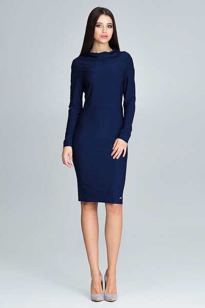 Dopasowana sukienka w kolorze granatowym