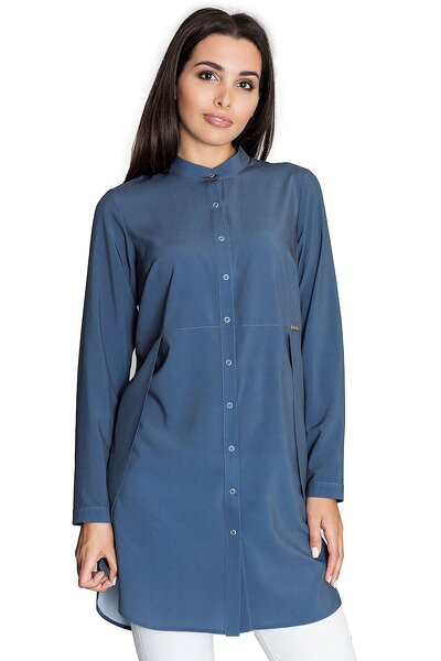 Sukienka koszulowa w granatowym kolorze