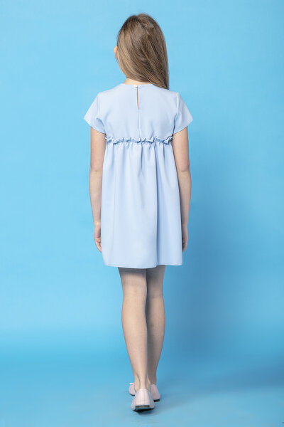 Jasnoniebieska letnia sukienka z marszczeniem pod biustem